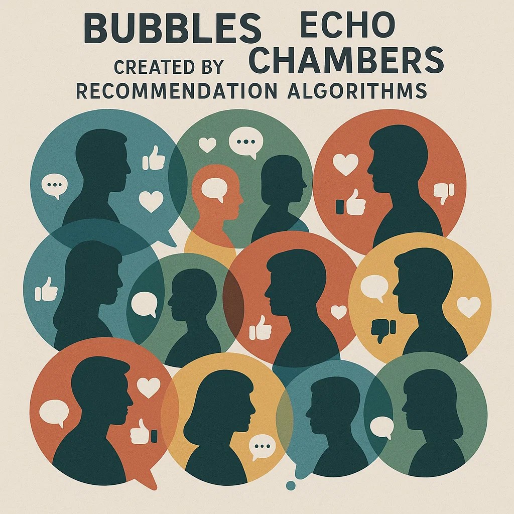 Visualização de bolhas informativas e câmaras de eco criadas por algoritmos de recomendação nas redes sociais